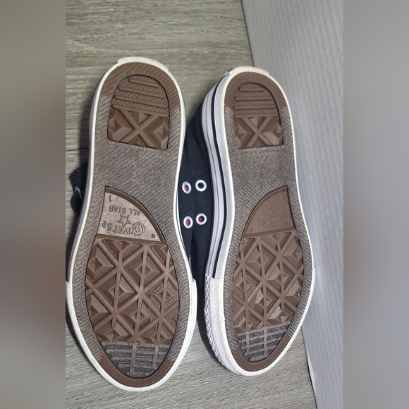 Converse All Star Loopholes OX GS Girls Junior Size 1 Pink Black Grase School - Picture 5 of 7